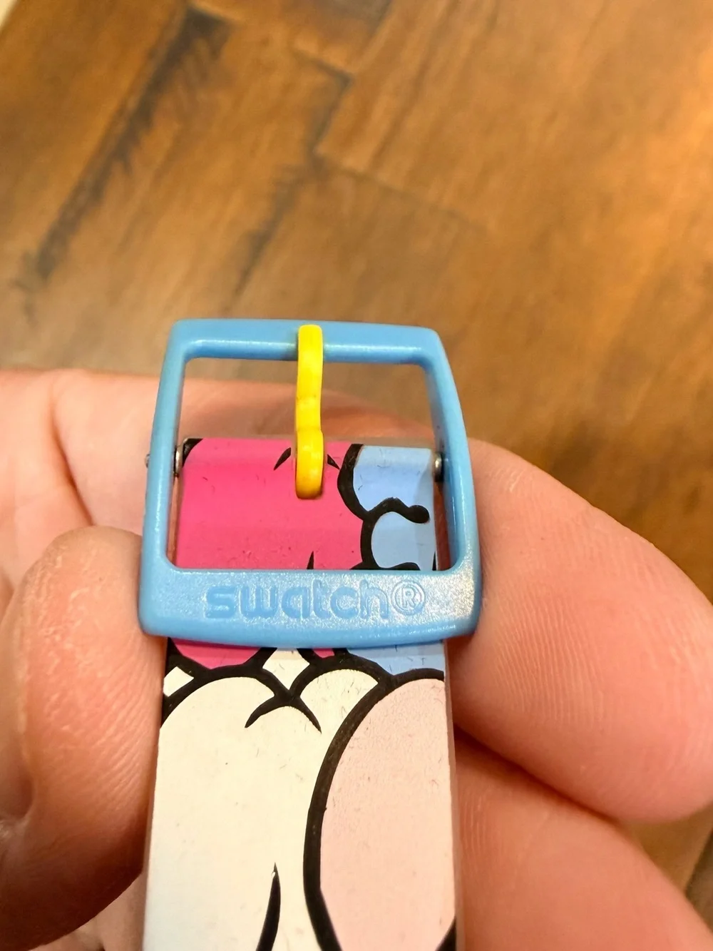 Swatch Multicolor Pop Art Pattern Watch - Pink Blue Yellow White